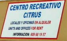 Citrus commercial centre Playa Flamenca