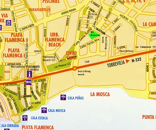 Playa Flamenca detail map