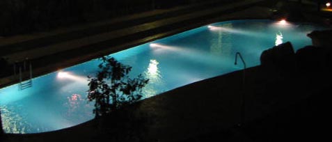 El Rincon swimmimg pool at night